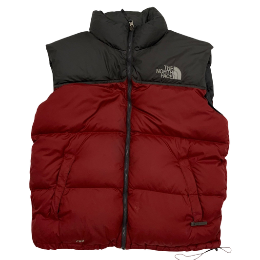 The North Face Nuptse 700 Down Puffer Vest Red/Charcoal (Size L)