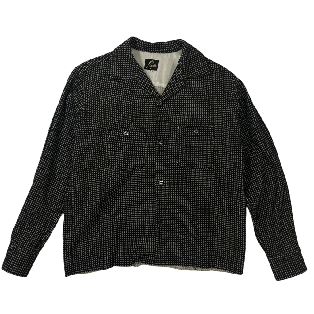 Needles Raw Hem Wool Button-Up Shirt (Fits M)