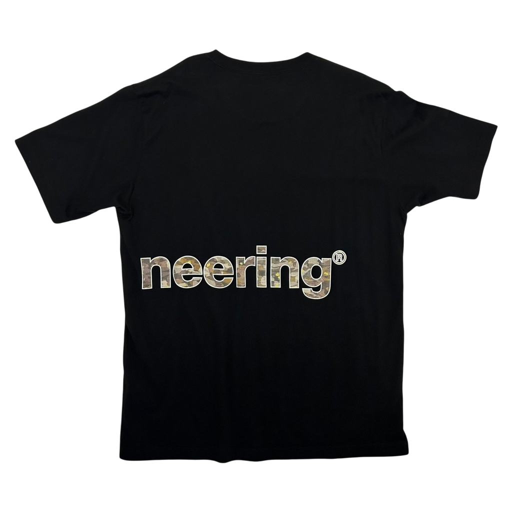 White Mountaineering Spell Out T-Shirt Black/Camo (Fits M-L)