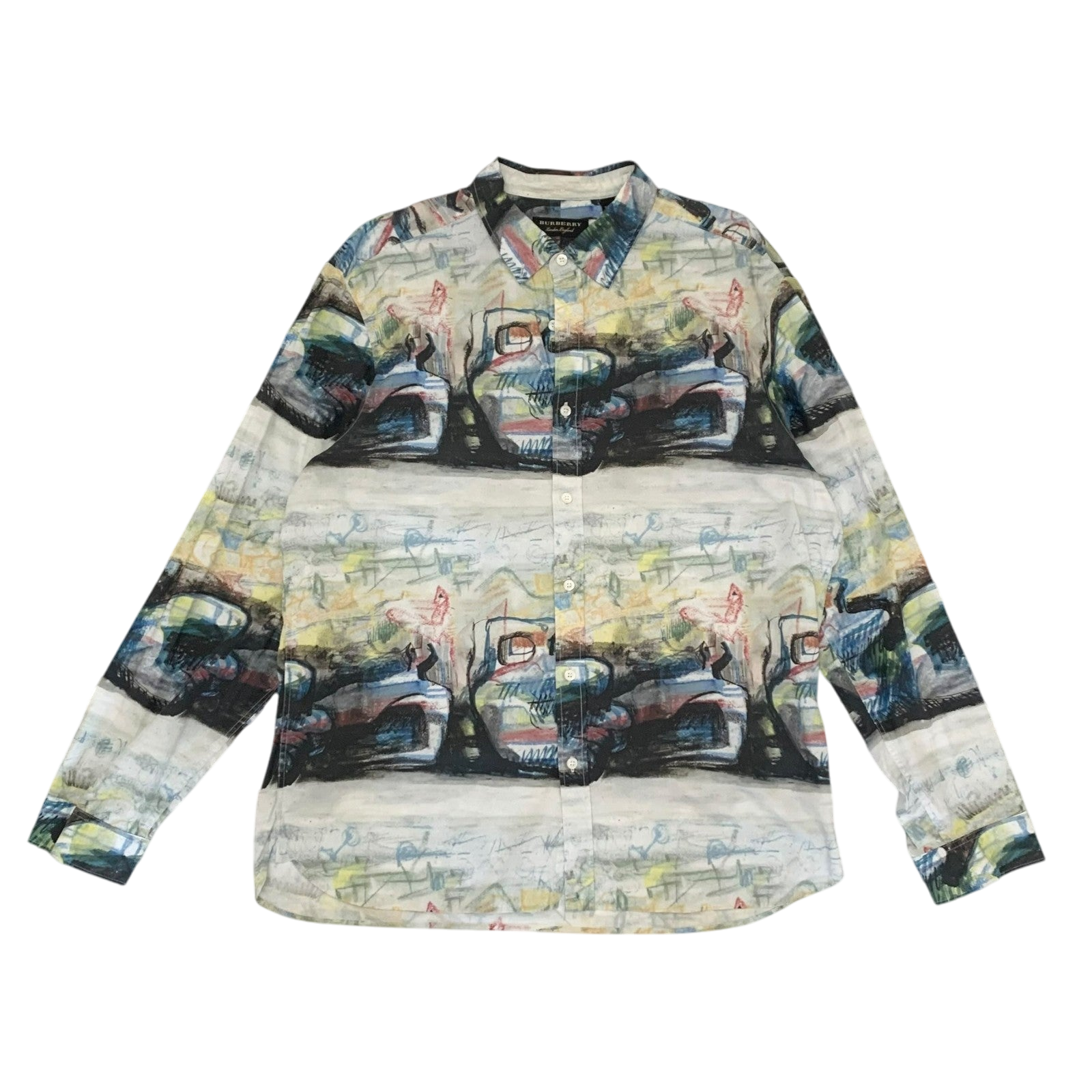 Burberry SS17 (Runway) Henry Moore-Inspired Patterned Longsleeve Shirt (Fits L)