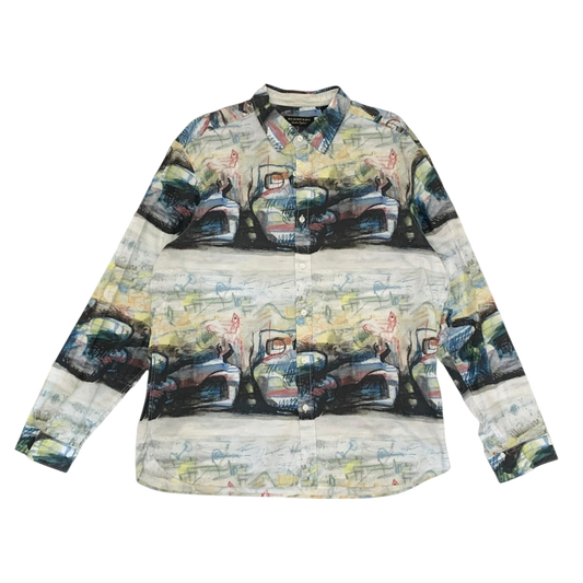 Burberry SS17 (Runway) Henry Moore-Inspired Patterned Longsleeve Shirt (Fits L)
