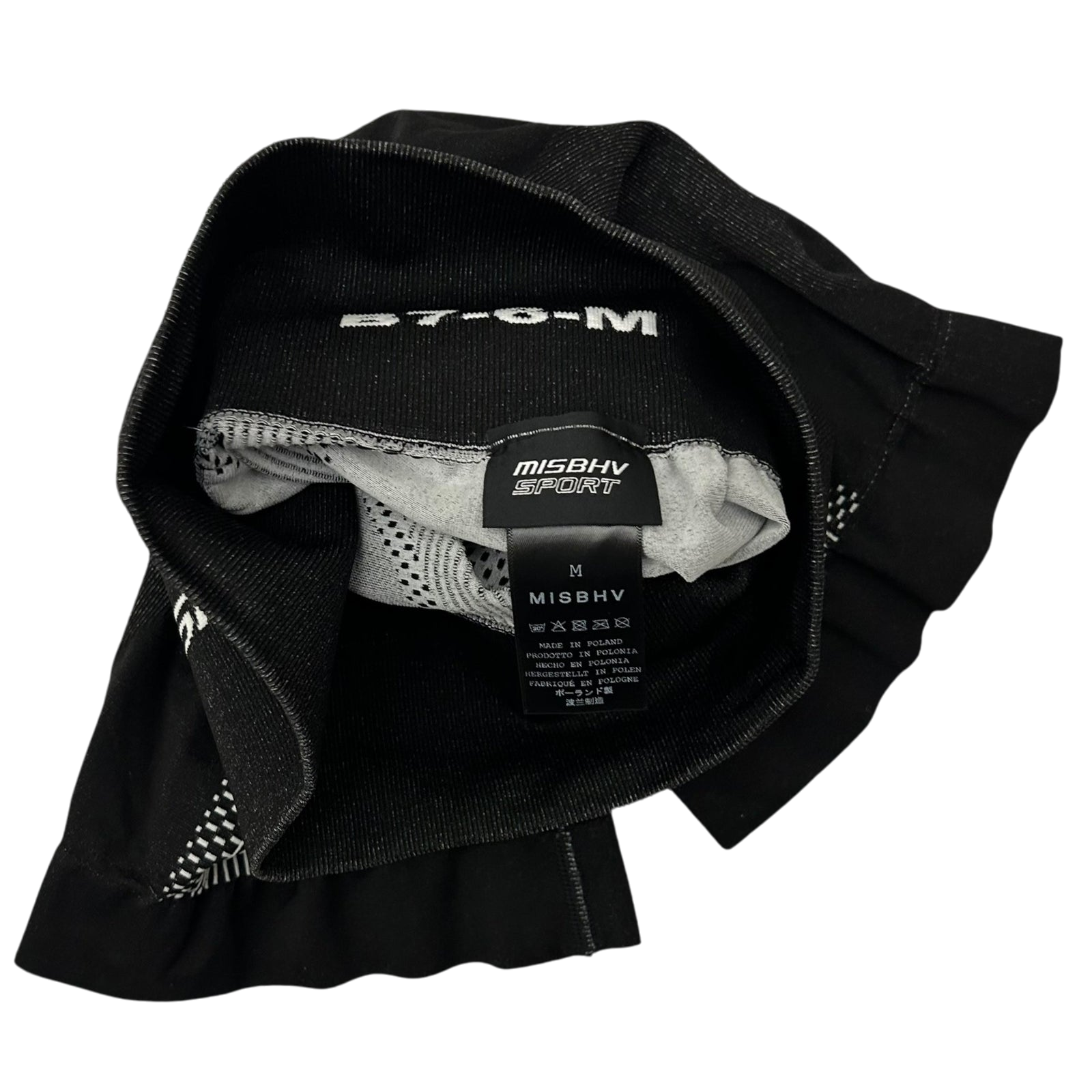 MISBHV High-Waisted Sport Knit Shorts Black/White (Size M Womens)