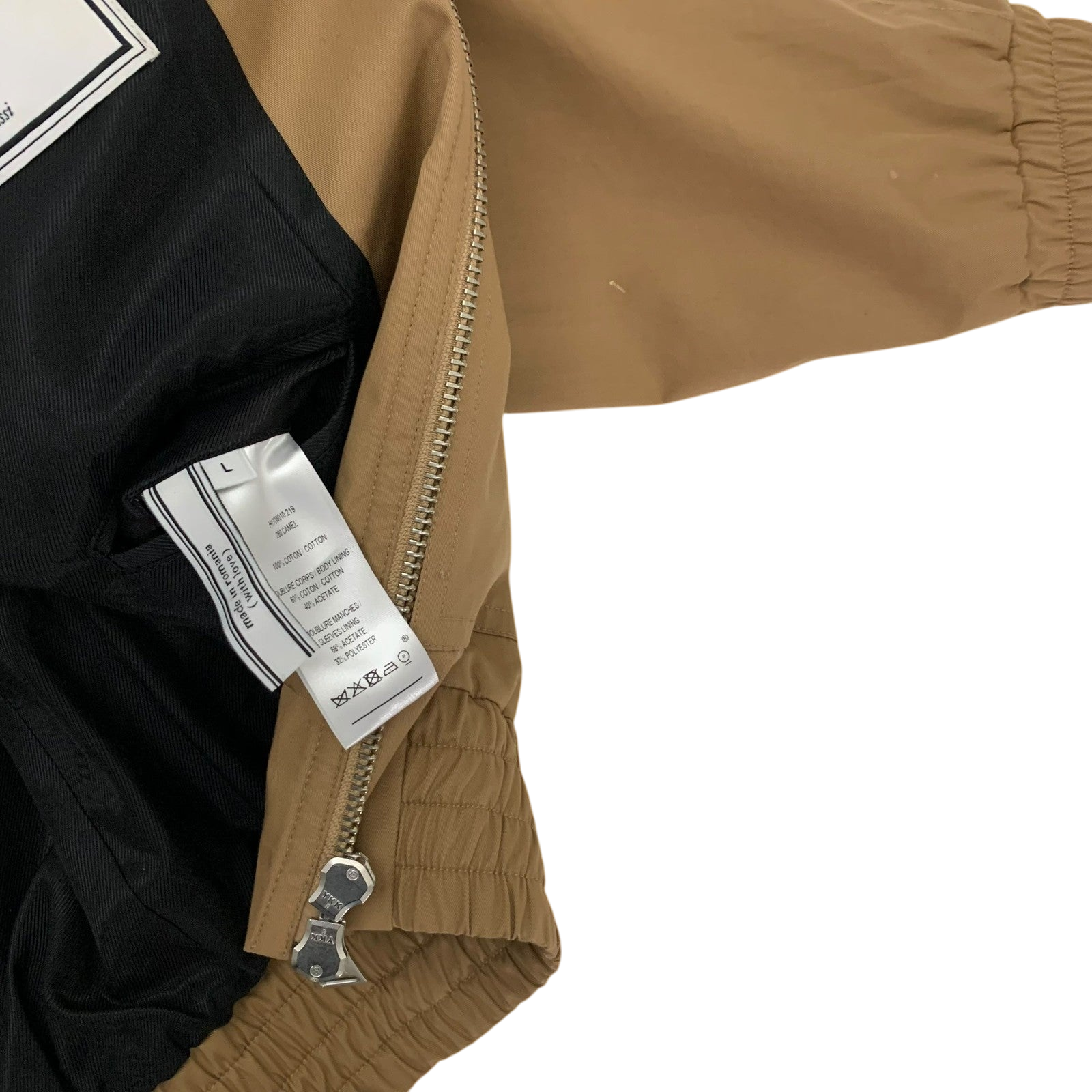 Ami Zipped Harrington Jacket Beige (Size L)