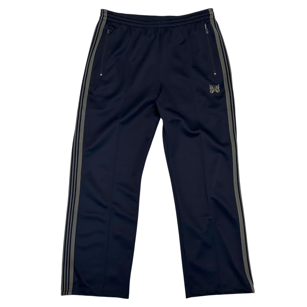 Needles Poly Smooth Track Pants Navy/Grey (Size L)