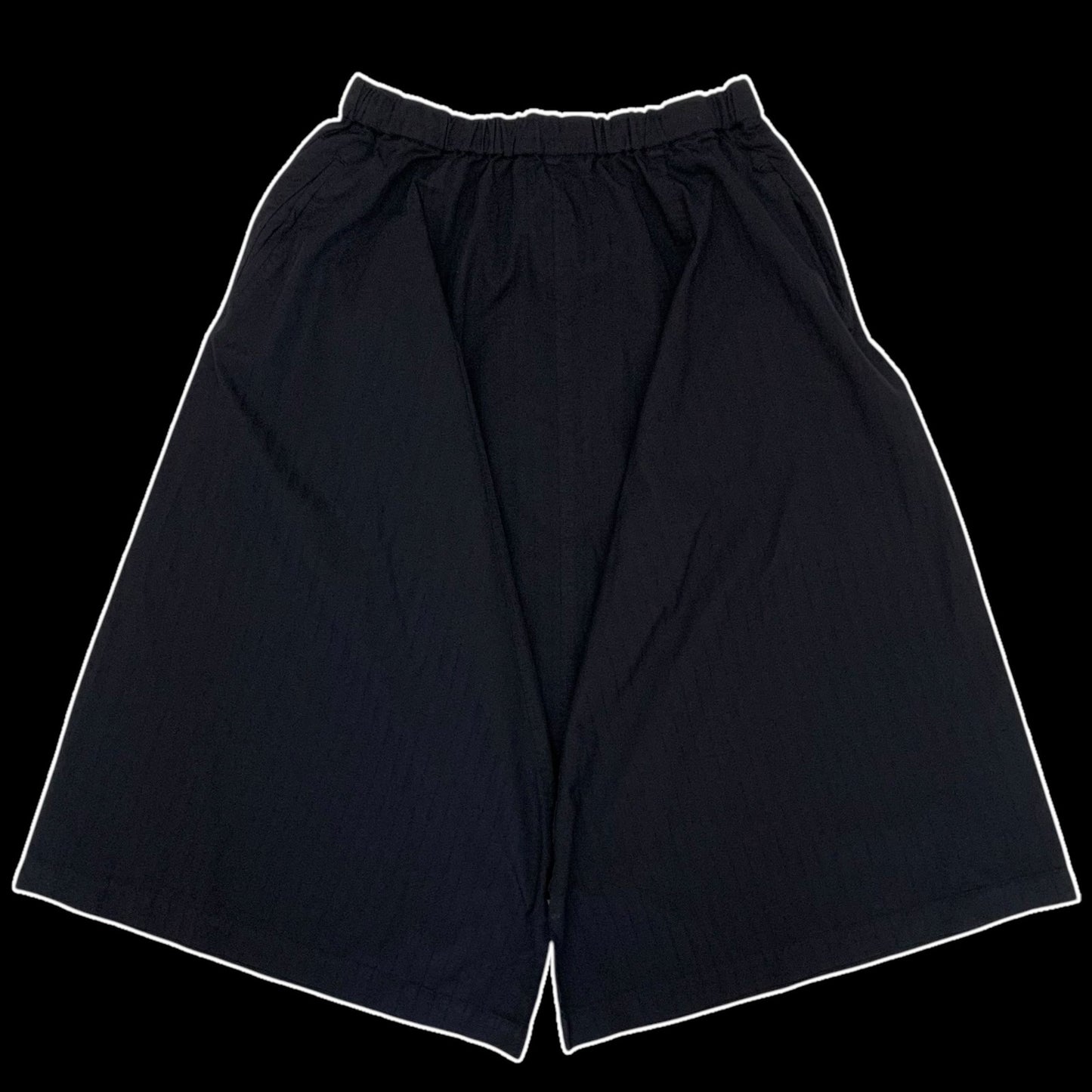 Comme des Garçons Drop Crotch Wide 3/4 Pants Black (Size L)