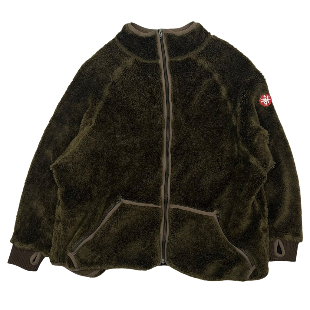 Cav Empt Brown Fleece Zip Up Jacket (Fits L/XL)
