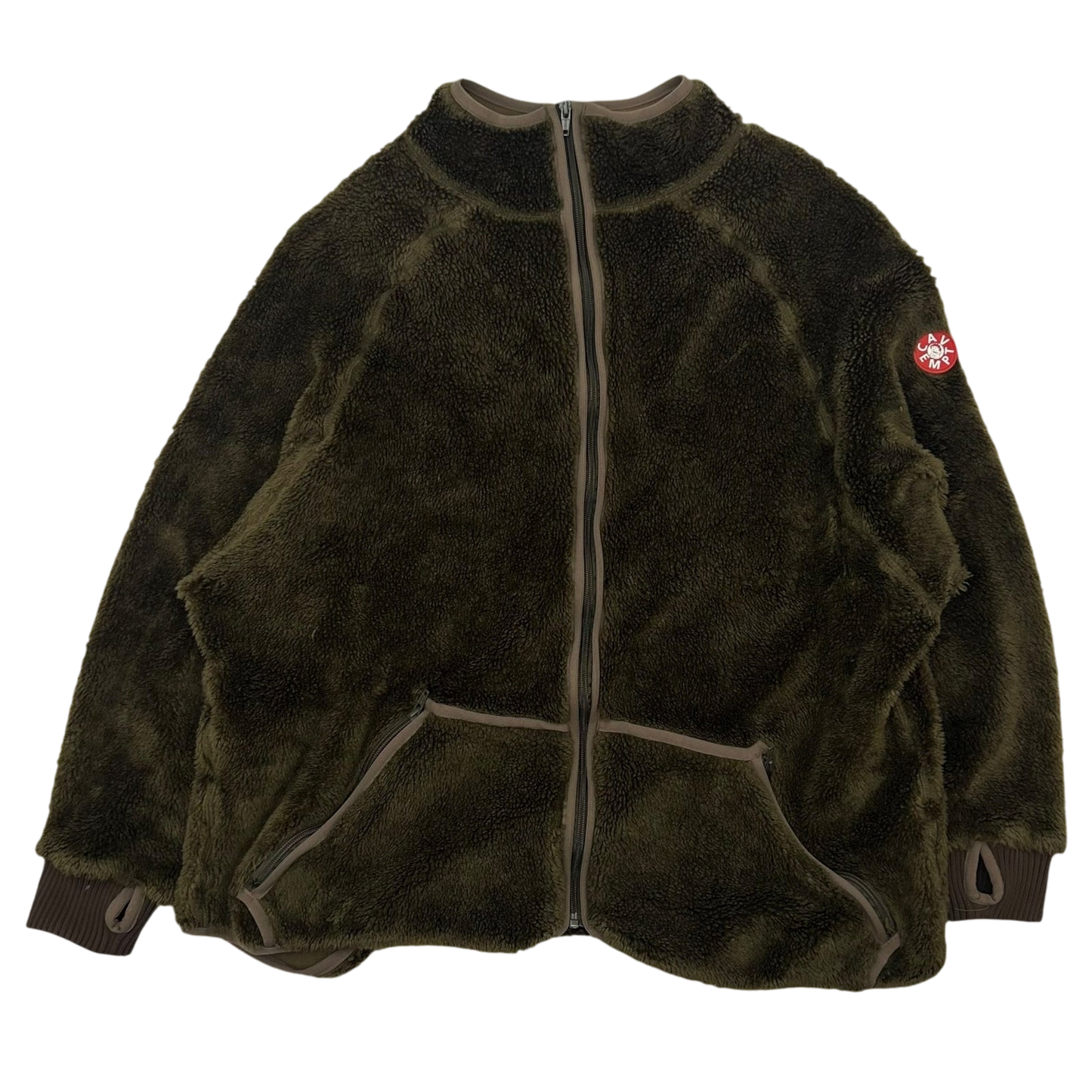 Cav Empt Brown Fleece Zip Up Jacket (Fits L/XL)