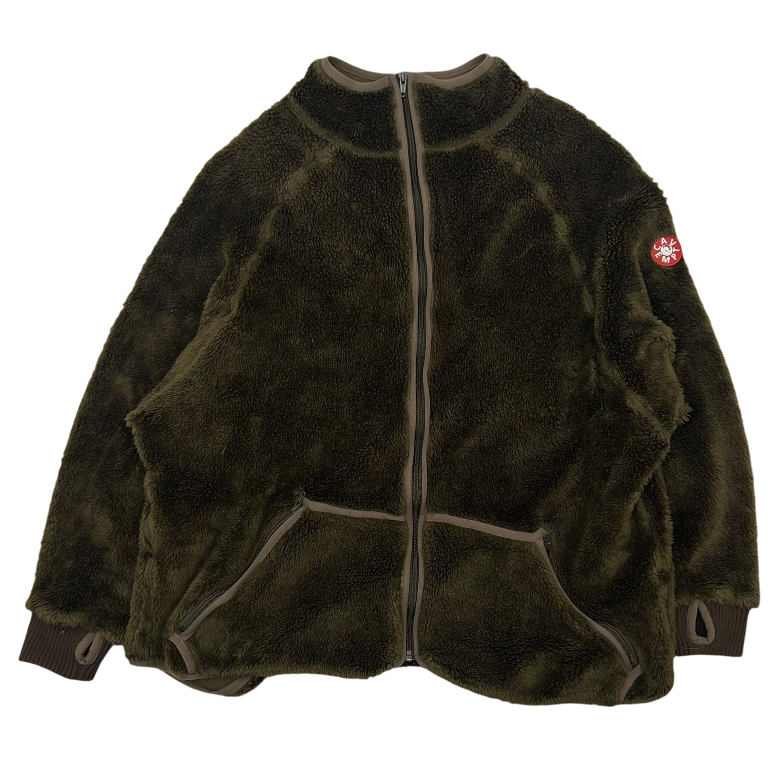 Cav Empt Brown Fleece Zip Up Jacket (Fits L/XL)