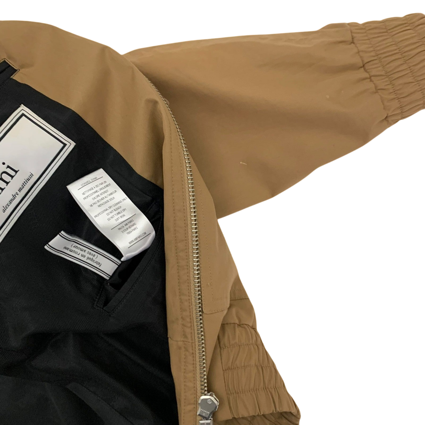 Ami Zipped Harrington Jacket Beige (Size L)