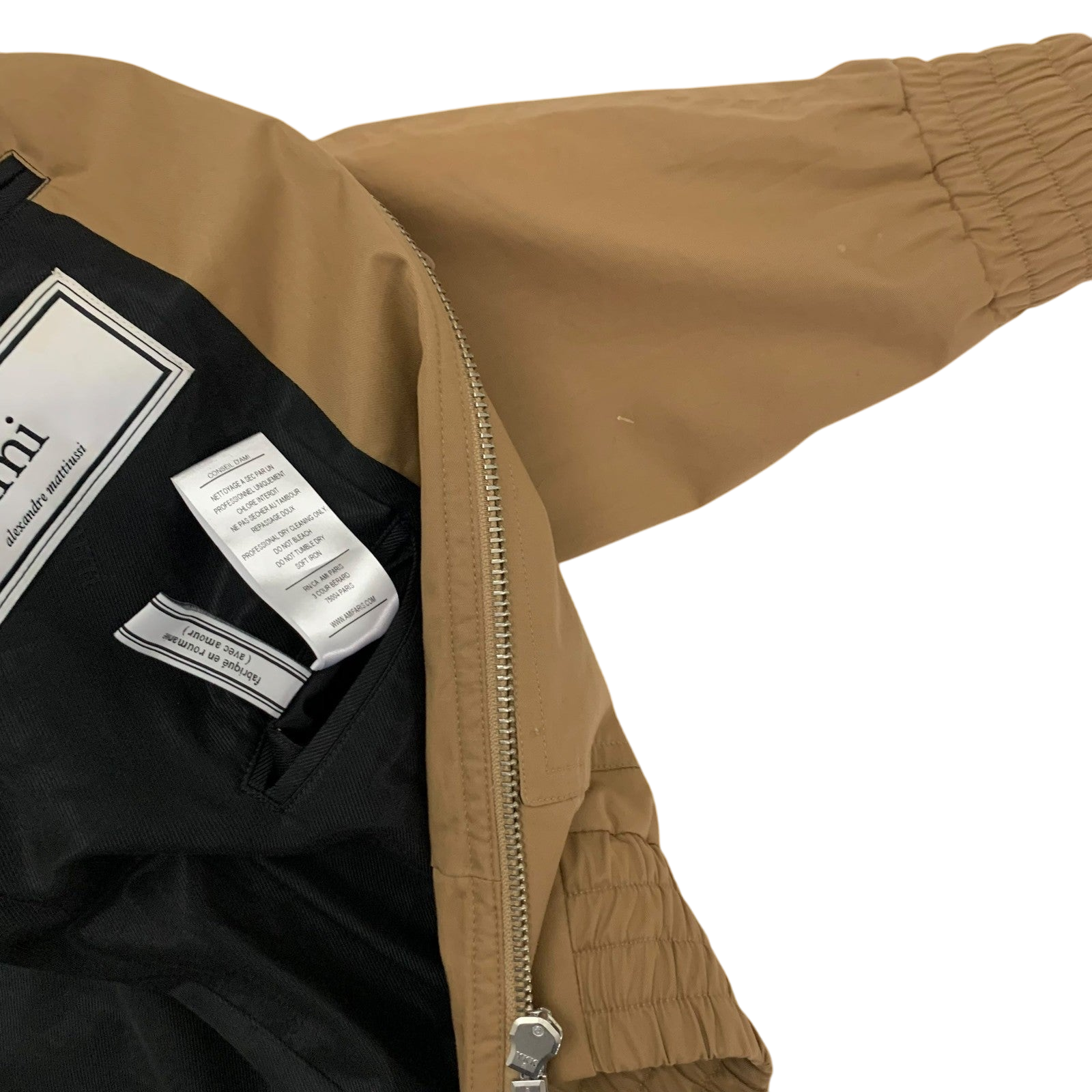 Ami Zipped Harrington Jacket Beige (Size L)