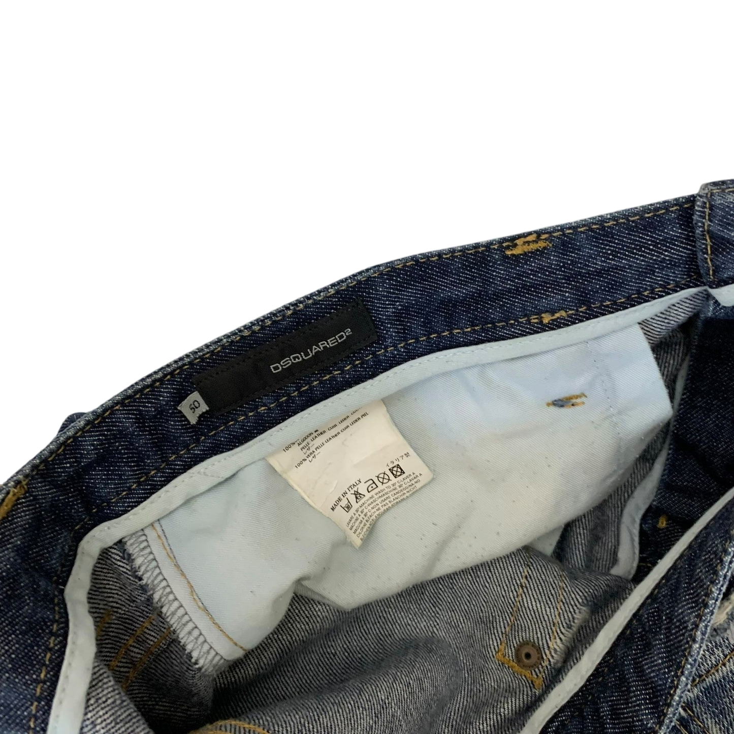 Dsquared 2000s Cup Series Patch Jeans (Size 32”)