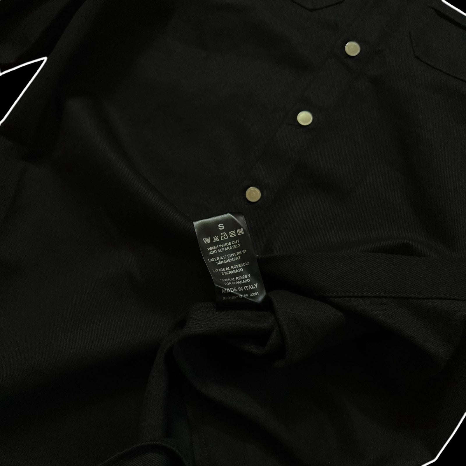 SS20 Raf Simons Lab Black Heavy Denim Shirt / Overshirt (Size S)