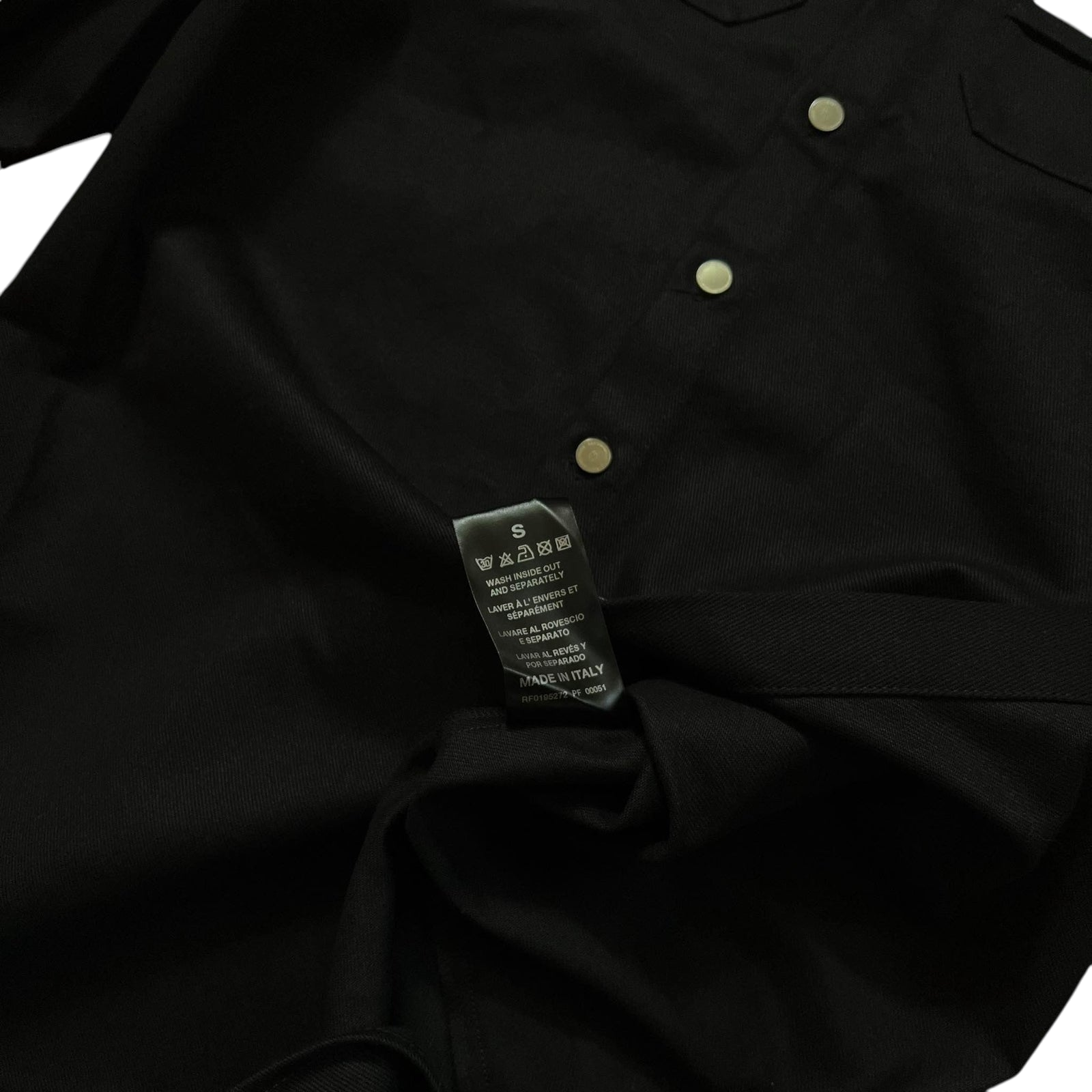 SS20 Raf Simons Lab Black Heavy Denim Shirt / Overshirt (Size S)