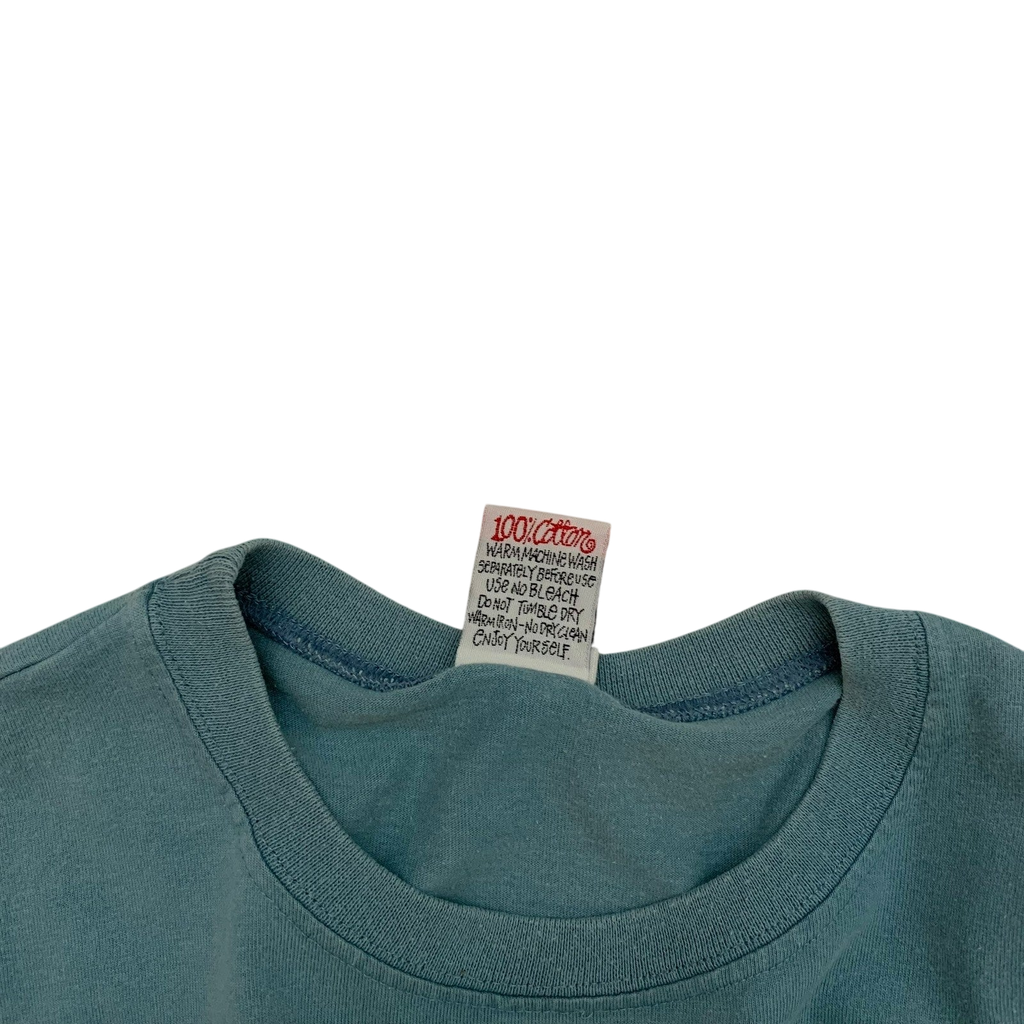 Stussy Vintage 00s Skull Crest T-Shirt Blue (Made in Aus) (Size M)