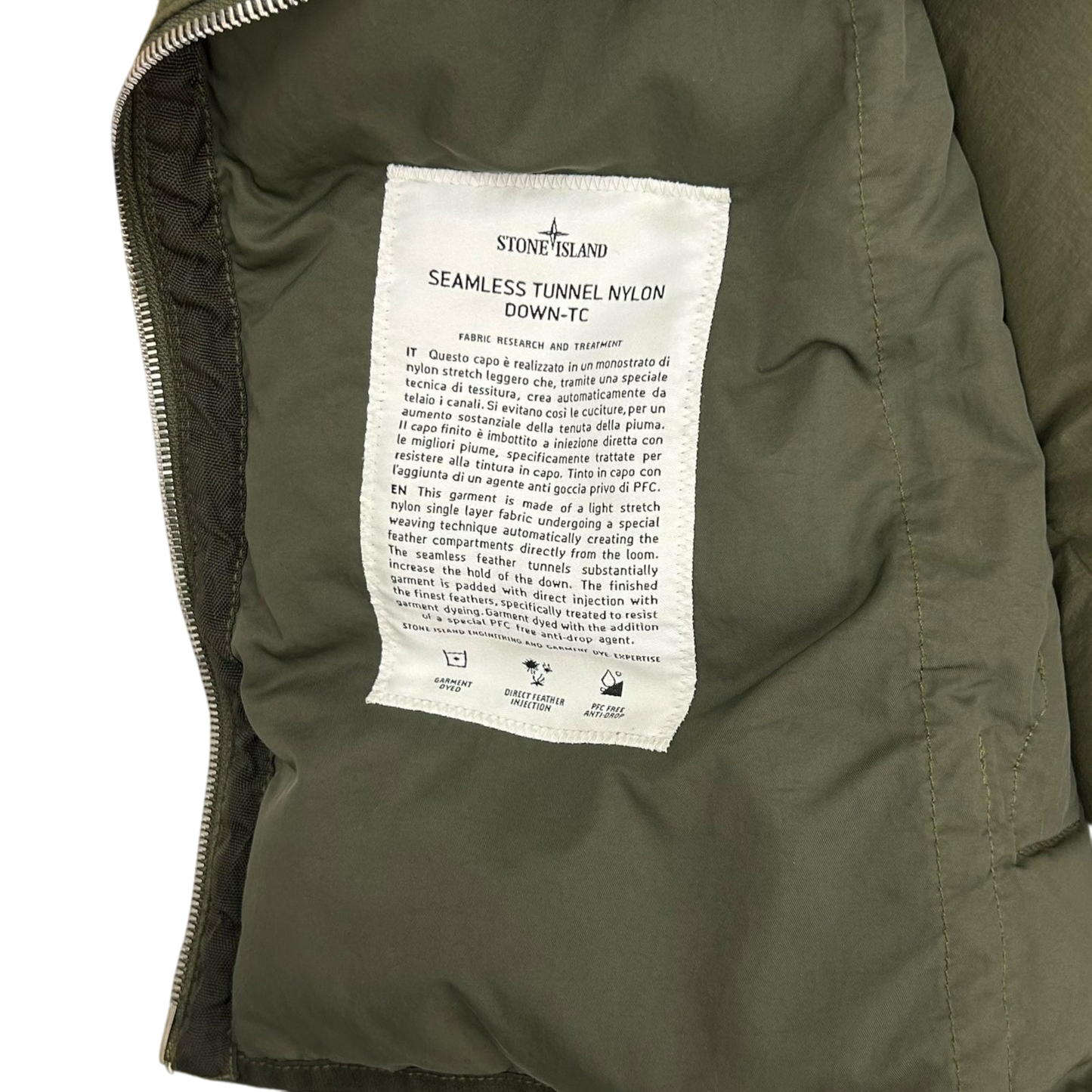 Stone Island Seamless Tunnel Nylon Down-TC Jacket Green (Fits L/XL)