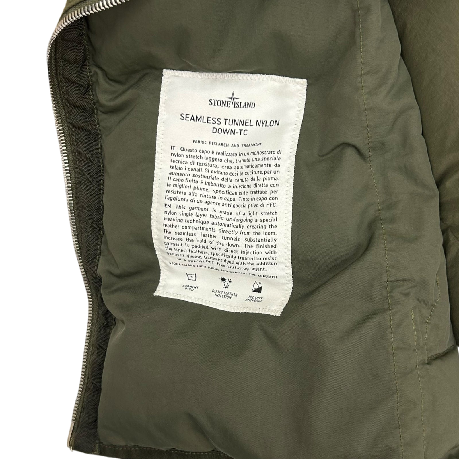 Stone Island Seamless Tunnel Nylon Down-TC Jacket Green (Fits L/XL)