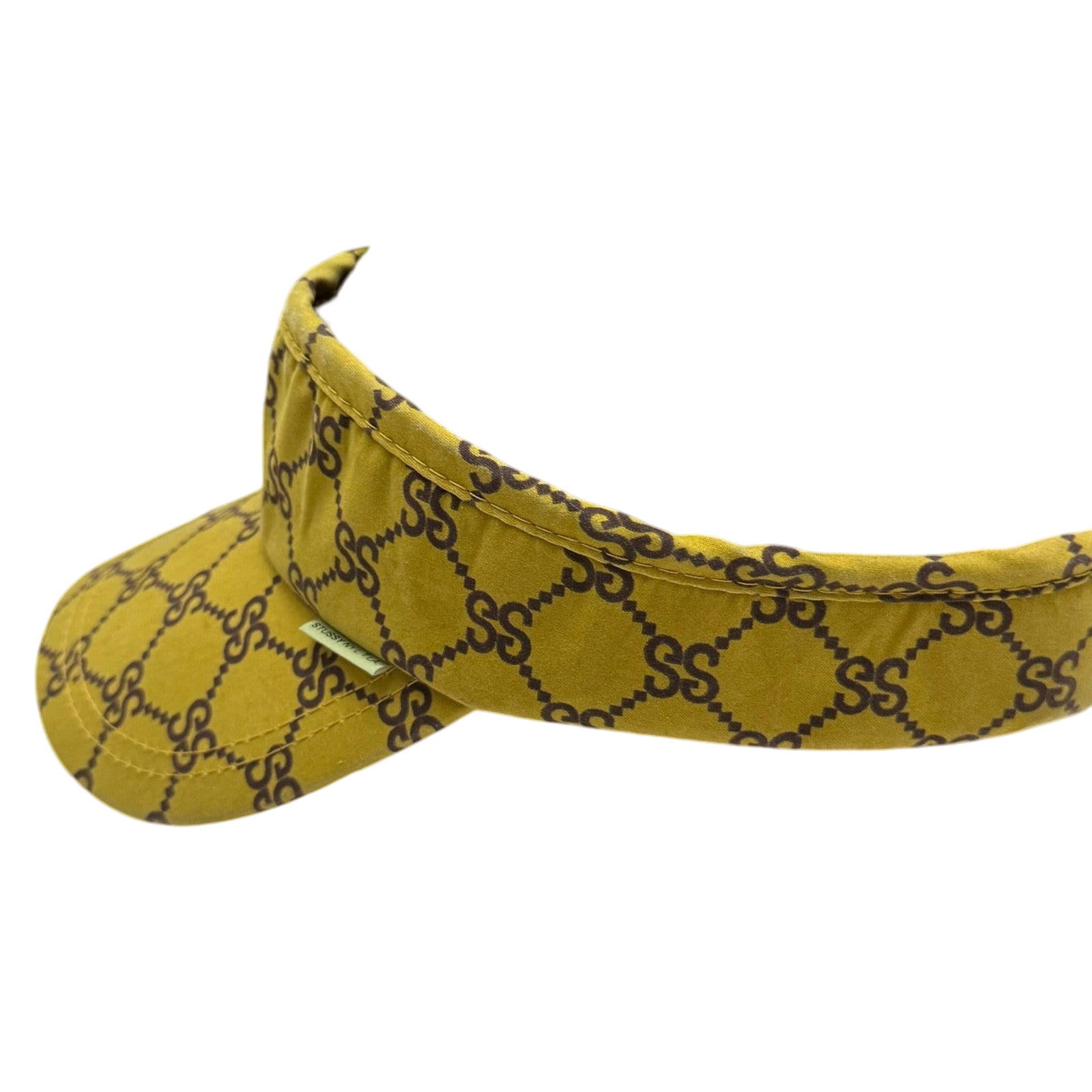 Stussy Vintage 2001 ‘Stucci’ Monogram Visor Yellow