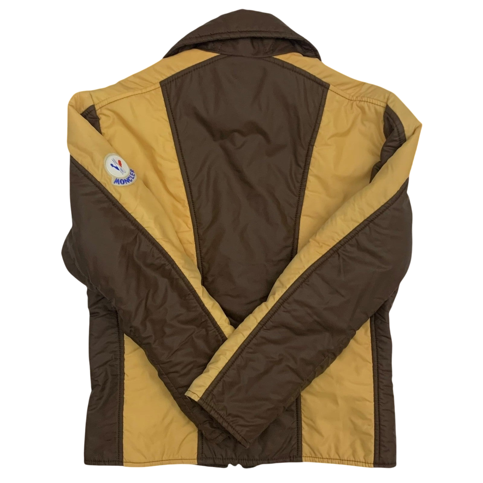 Moncler Vintage Ski Wear Jacket Brown / Yellow (Size L Womens)