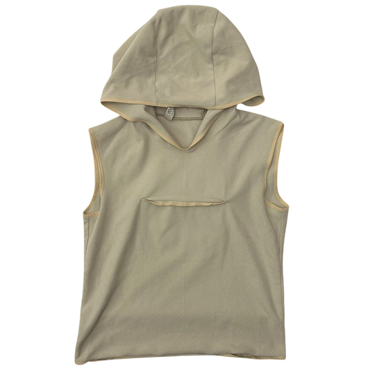 Vintage Miu Miu Hooded Sleeveless Top Beige (Size S Womens)