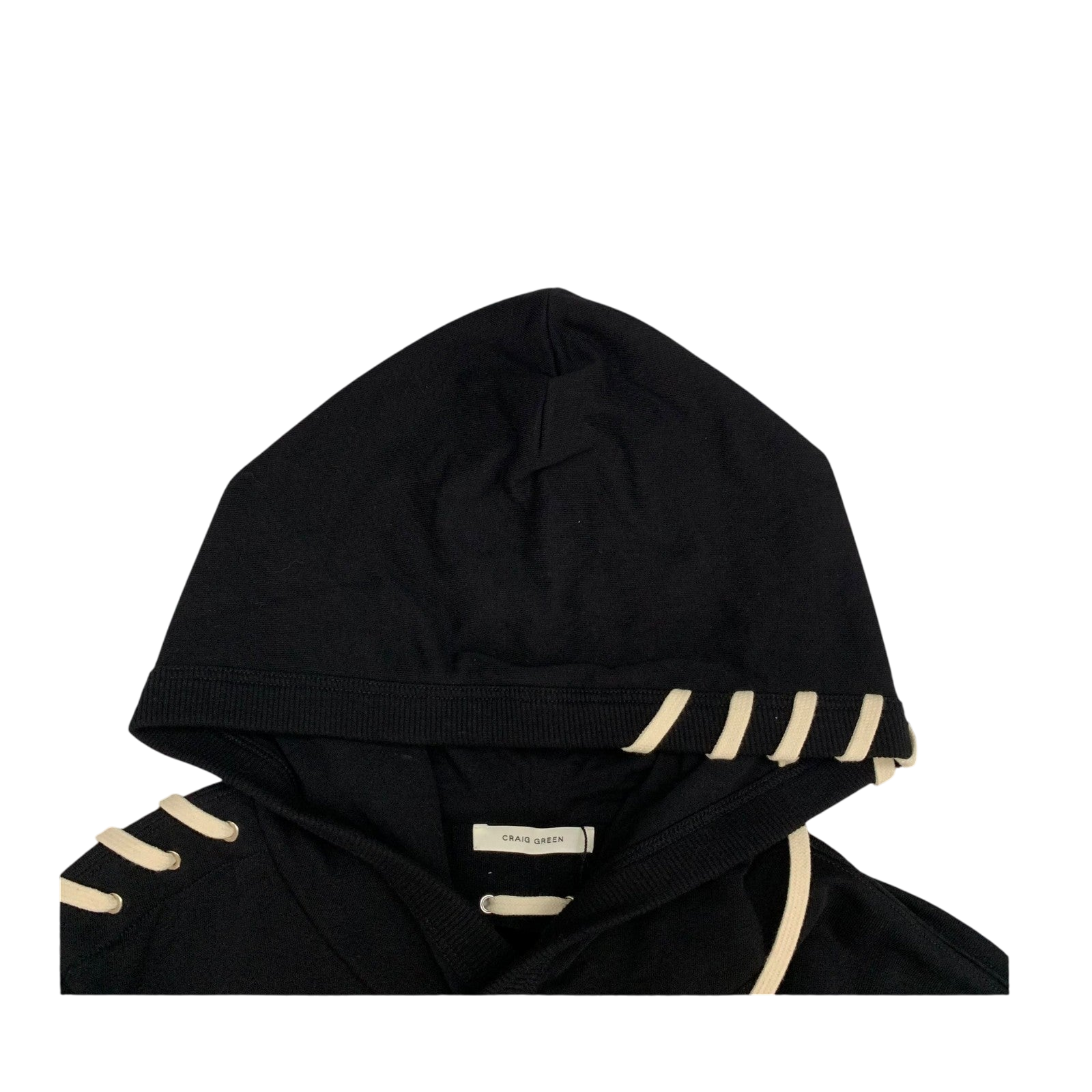Craig Green Lace-up Detailing Hoodie Black (Fits L-XL)
