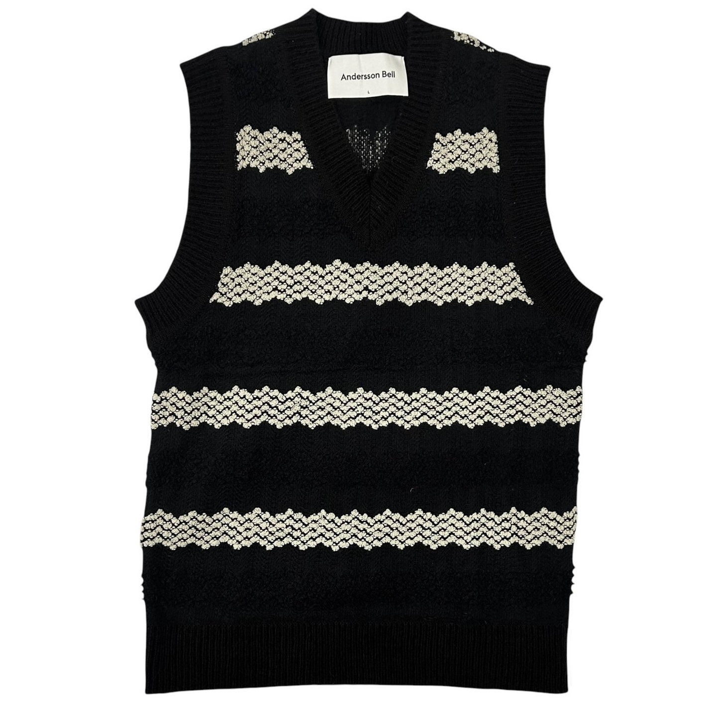 Andersson Bell Embroidered Long Vest Black (Fits XL-XXL)