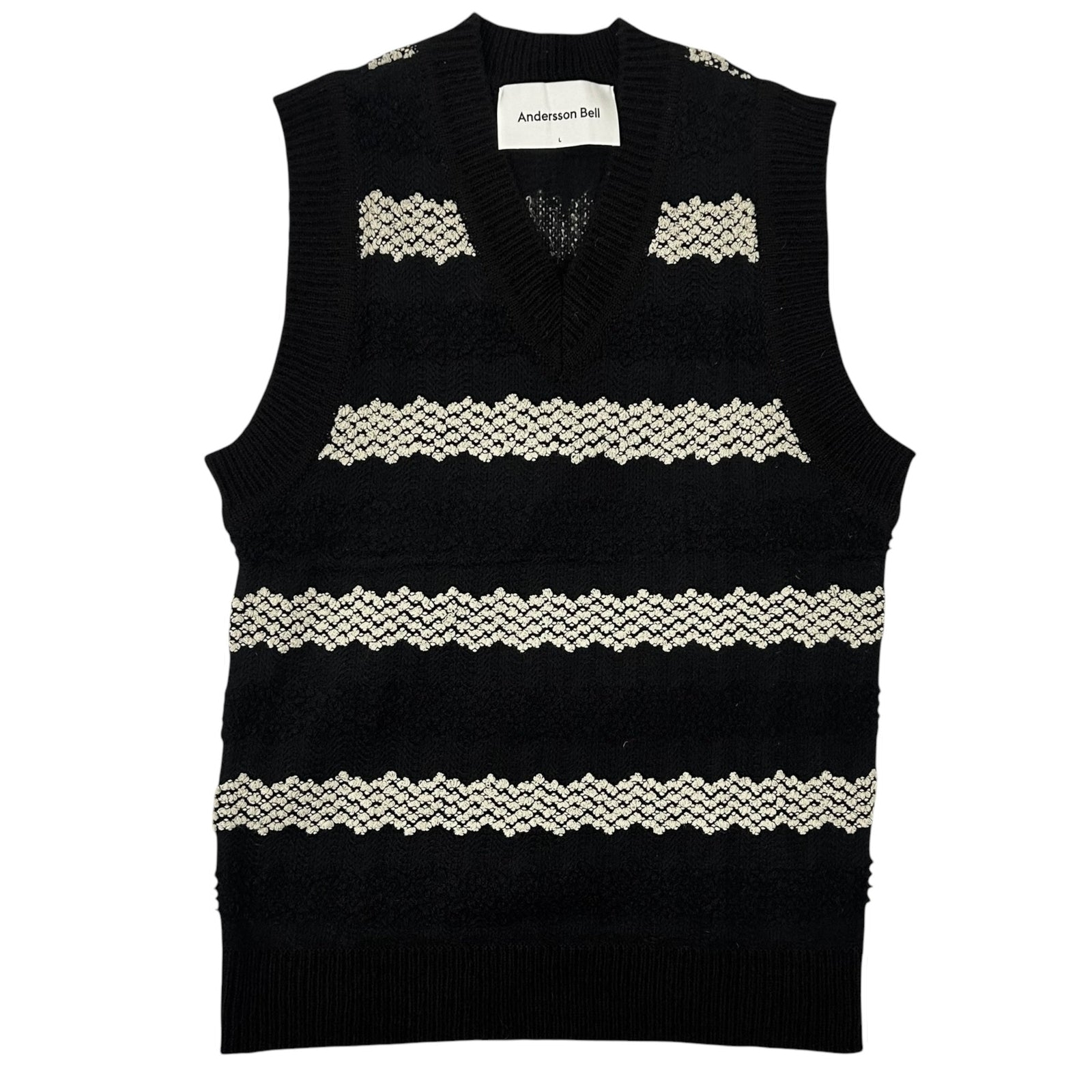 Andersson Bell Embroidered Long Vest Black (Fits XL-XXL)