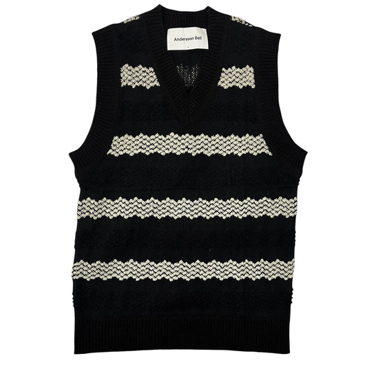 Andersson Bell Embroidered Long Vest Black (Fits XL-XXL)