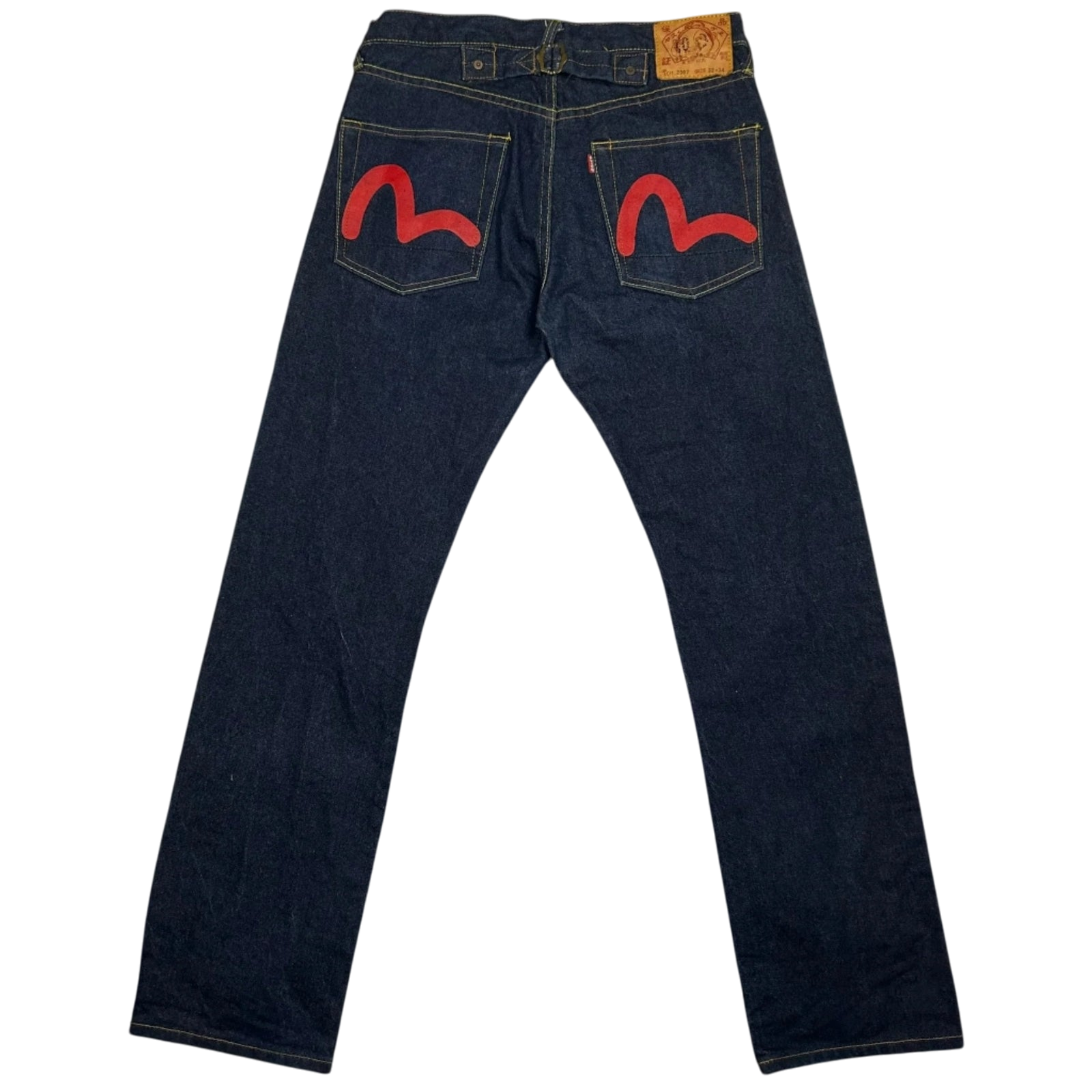 Vintage Evisu Red Daicock Logo Jeans (Fits 32")