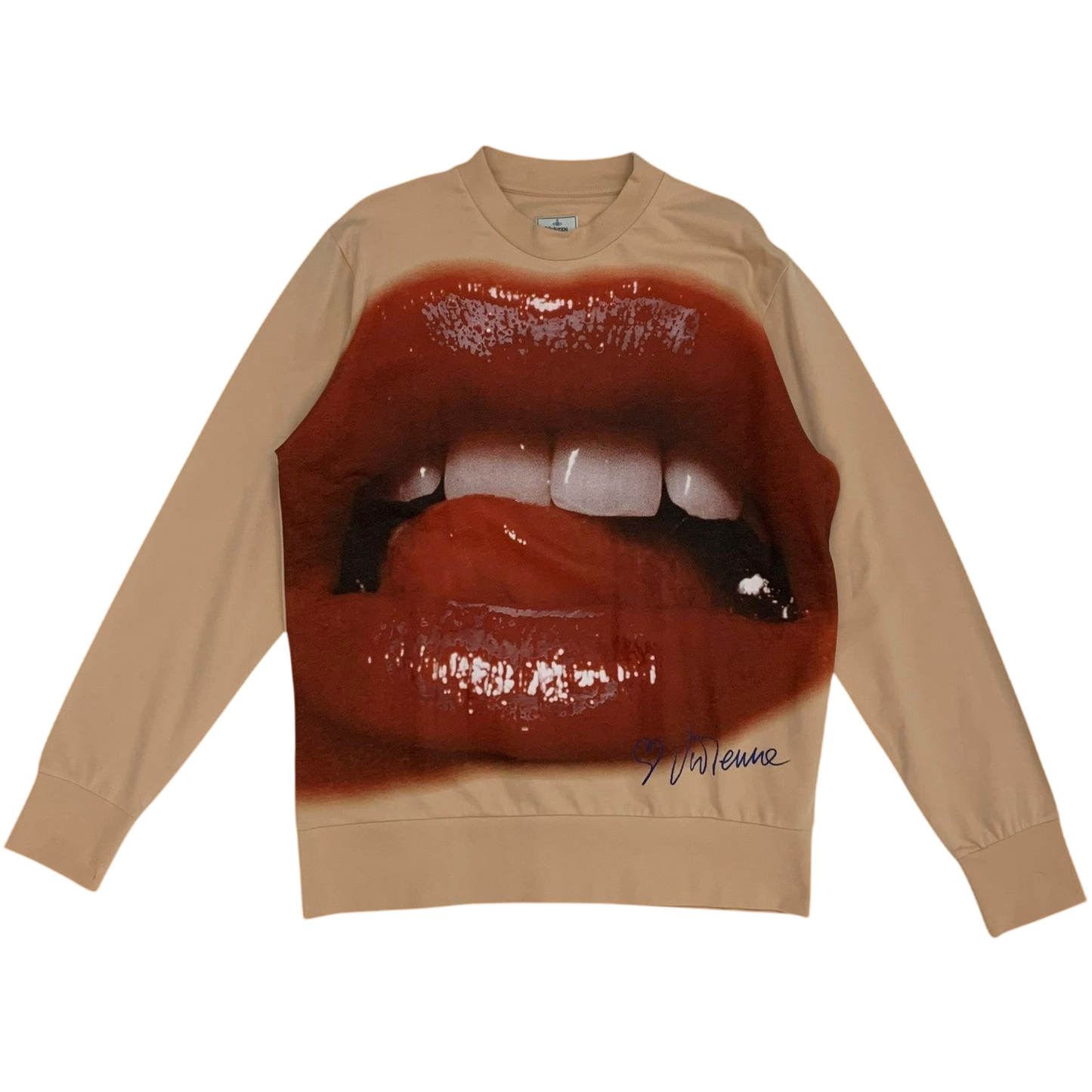 Vivienne Westwood Lip Print Sweatshirt Nude (Fits M-L)