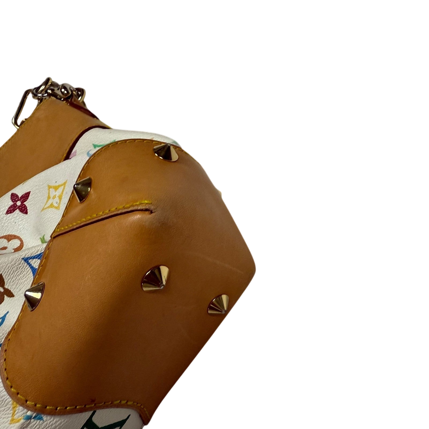 Louis Vuitton Judy Murakami Monogram Leather Bag White