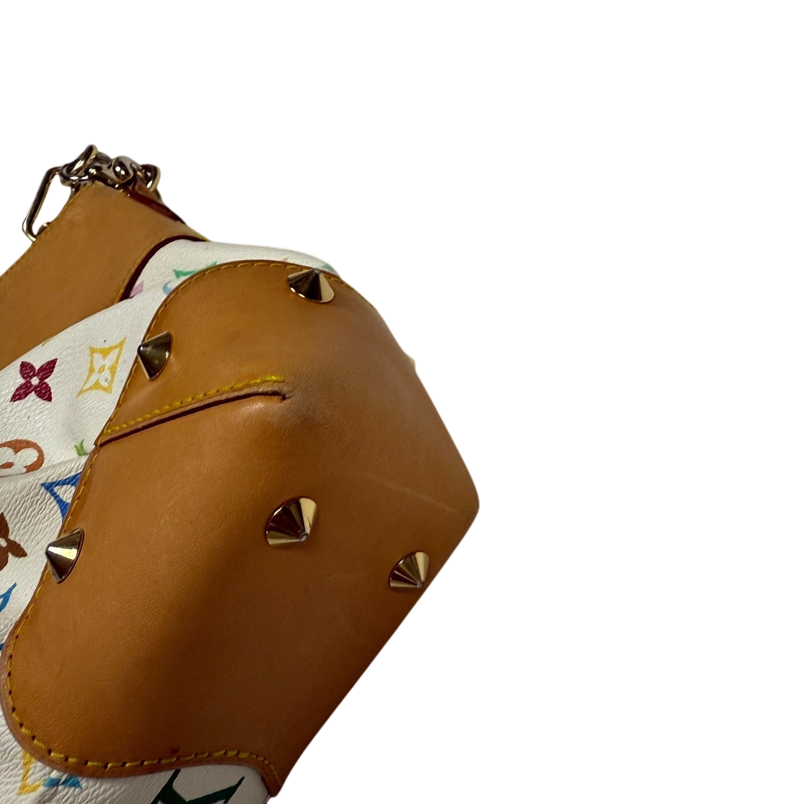 Louis Vuitton Judy Murakami Monogram Leather Bag White