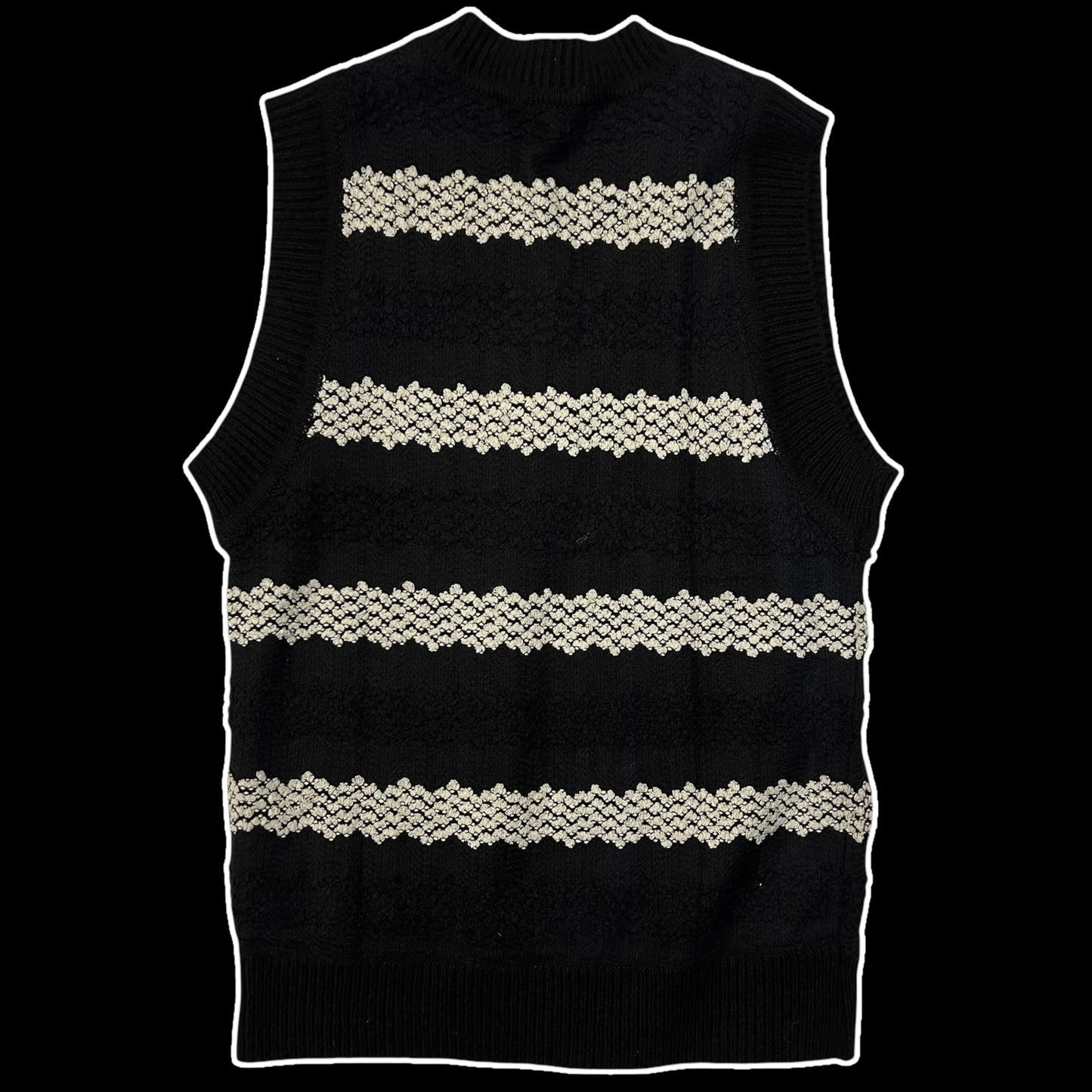 Andersson Bell Embroidered Long Vest Black (Fits L-XL)