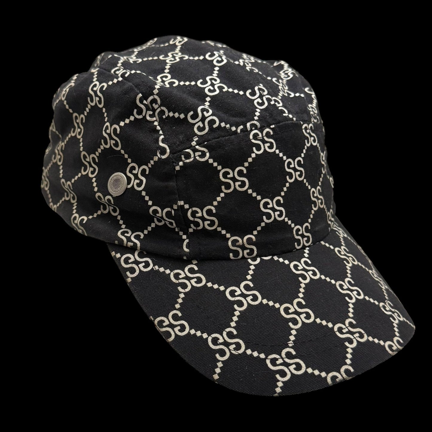Stussy Vintage 2001 ‘Stucci’ Monogram Cap Black