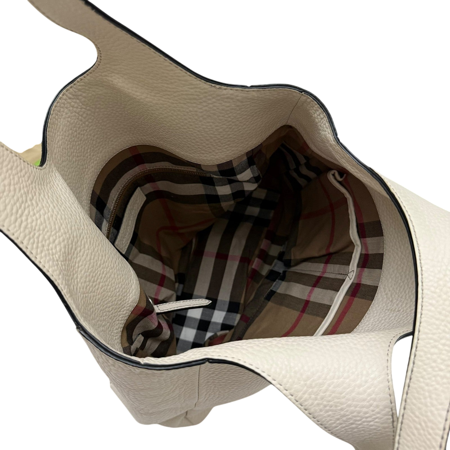 Burberry Grainy Leather Shoulder Bag Cream