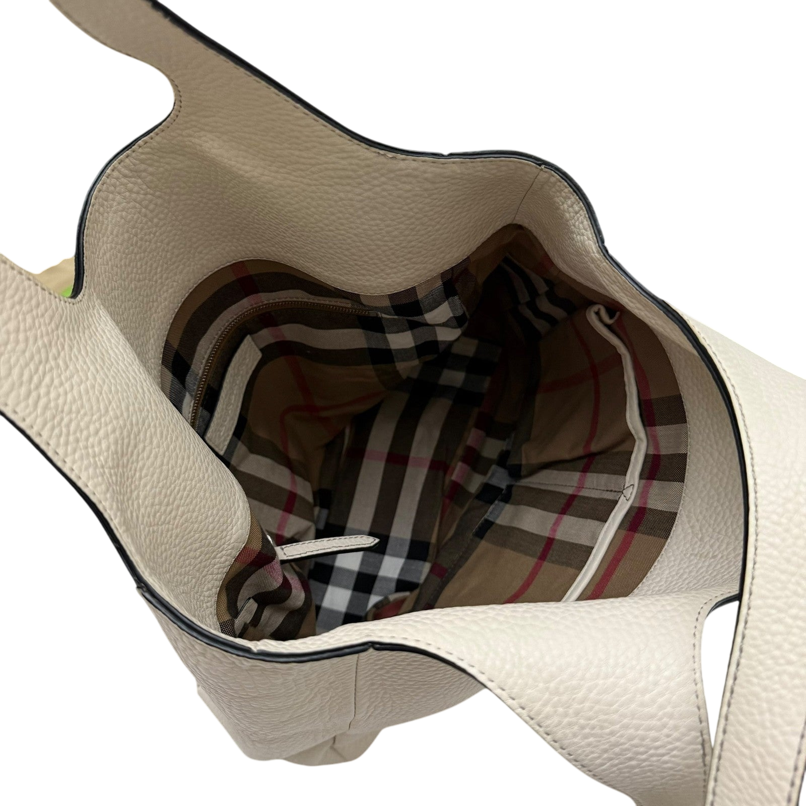 Burberry Grainy Leather Shoulder Bag Cream