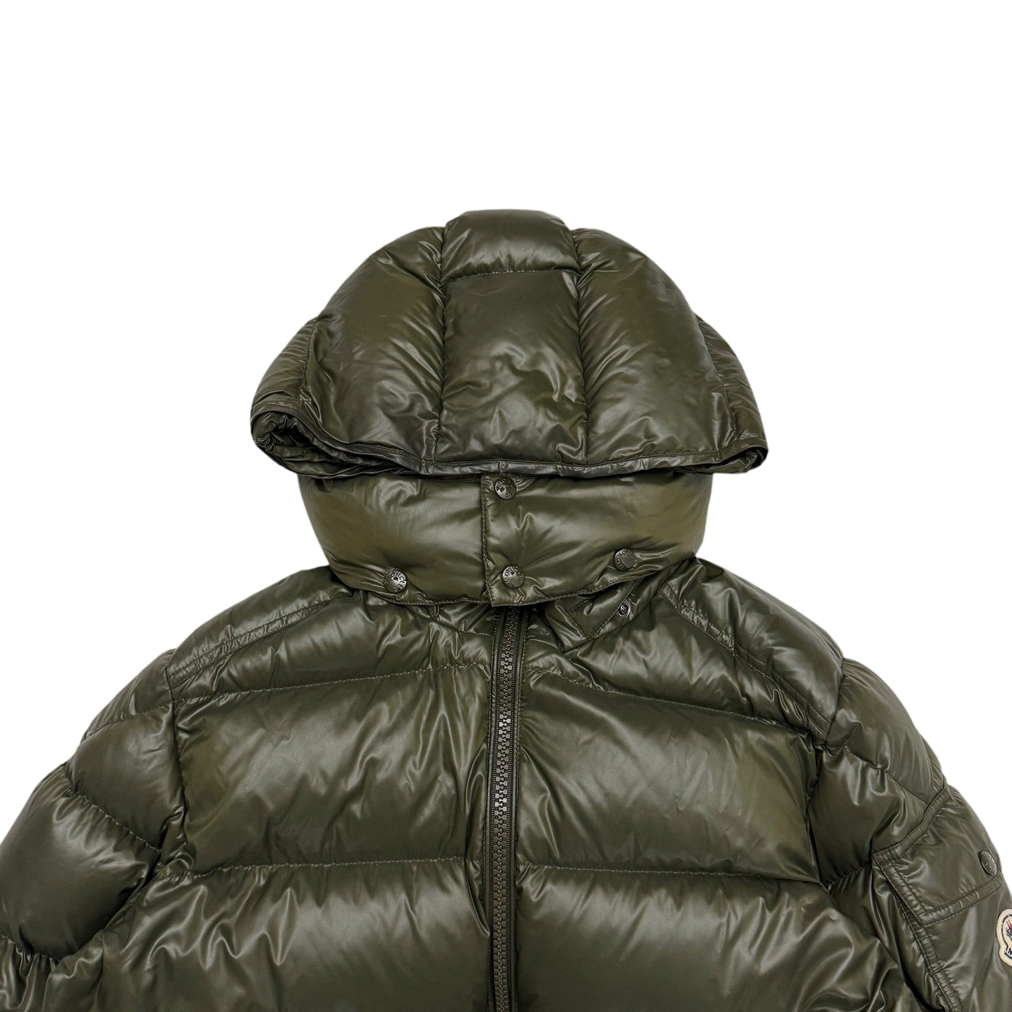 Moncler Maya Quilted Nylon Down Jacket Olive Green (Fits M-L)