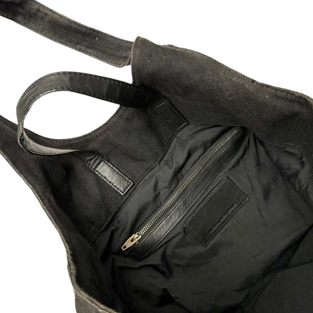 Alexander Wang SS11 Leather & Canvas Alpha Shopper Tote Bag Black