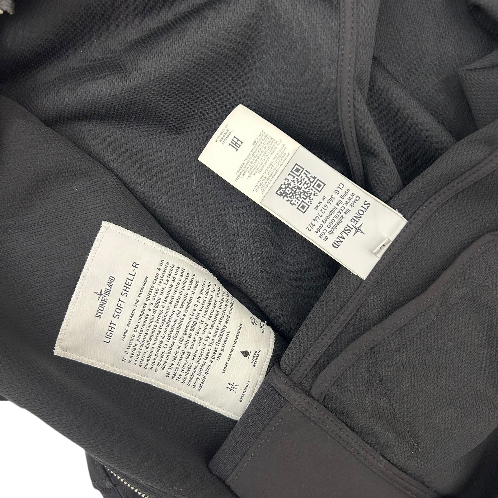 Stone Island Soft Shell R Jacket Black (Fits M/L)