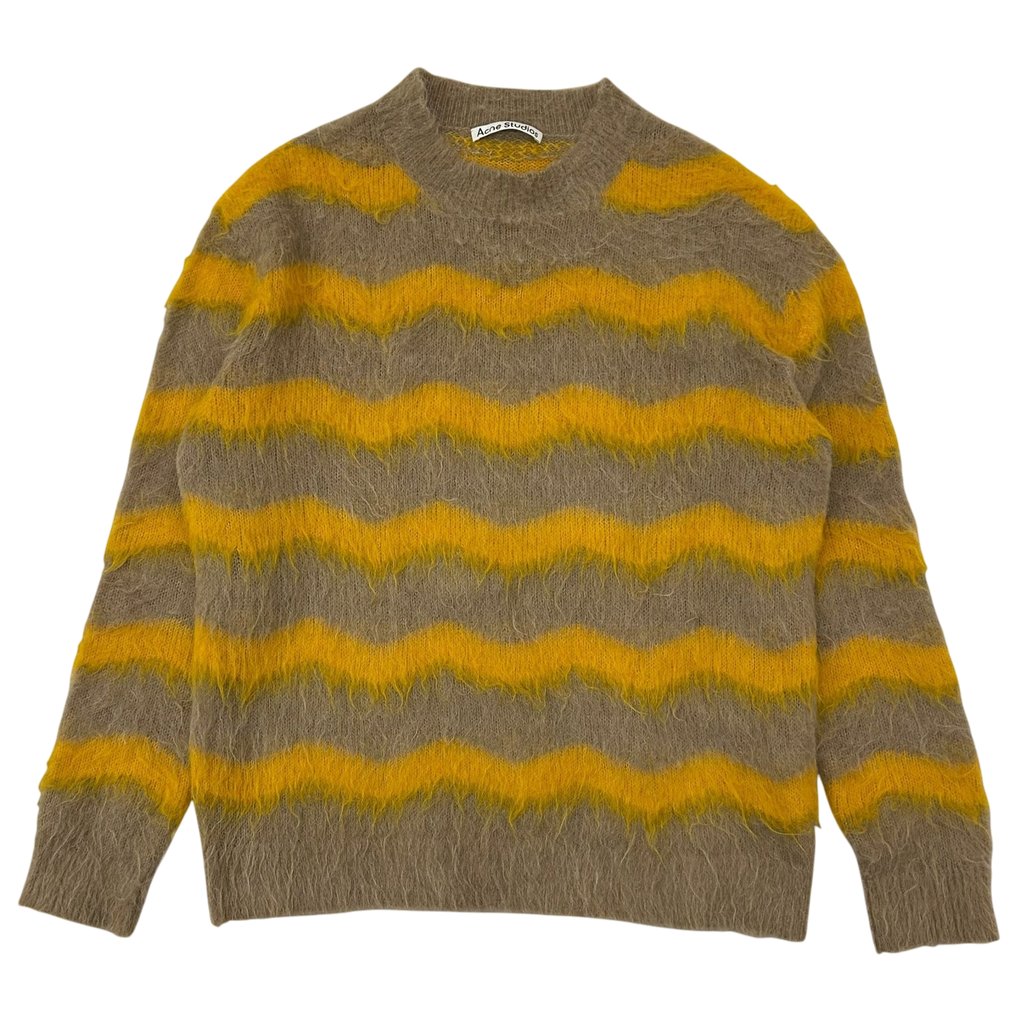 Acne Studios Kristoffer Mohair Striped Sweater Brown / Yellow (Fits M-L)