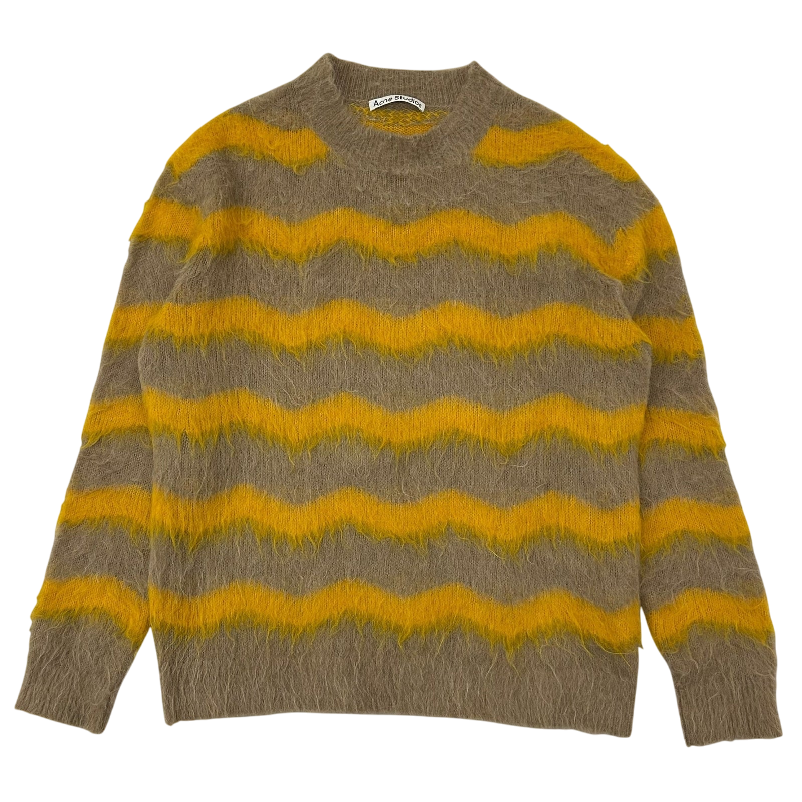 Acne Studios Kristoffer Mohair Striped Sweater Brown / Yellow (Fits M-L)