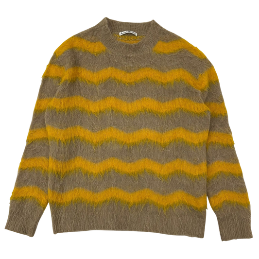Acne Studios Kristoffer Mohair Striped Sweater Brown / Yellow (Fits M-L)