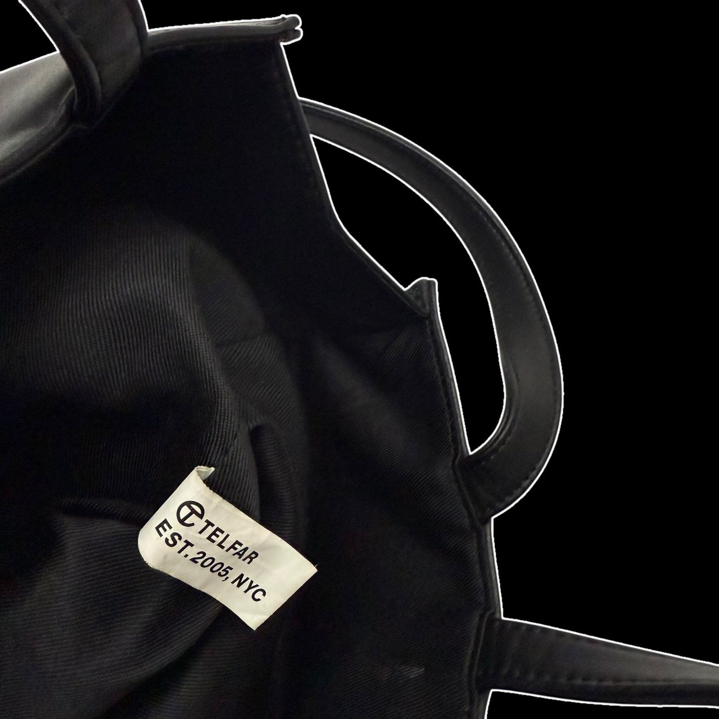 Telfar Vegan Leather Medium Shopping Bag Black