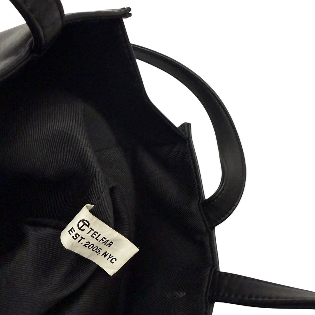 Telfar Vegan Leather Medium Shopping Bag Black