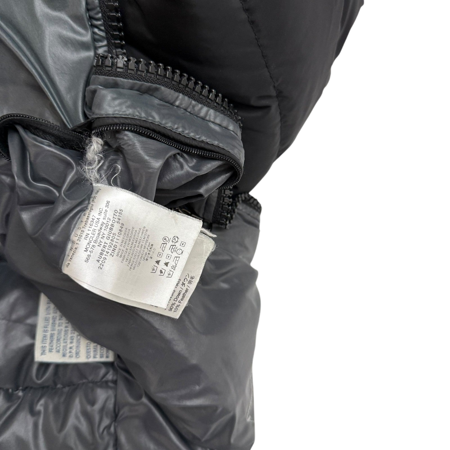 Moncler Aubert Hooded Down Jacket Matte Black (fits M)