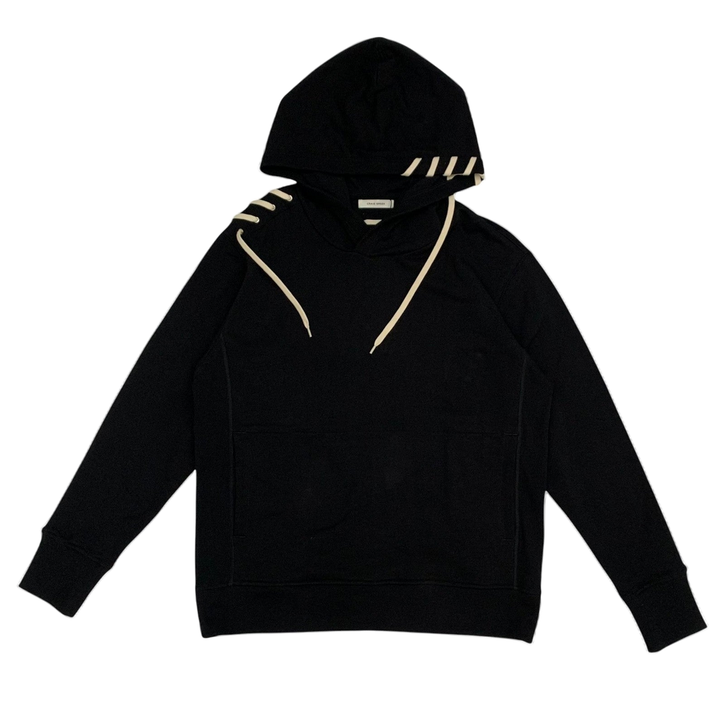 Craig Green Lace-up Detailing Hoodie Black (Fits L-XL)