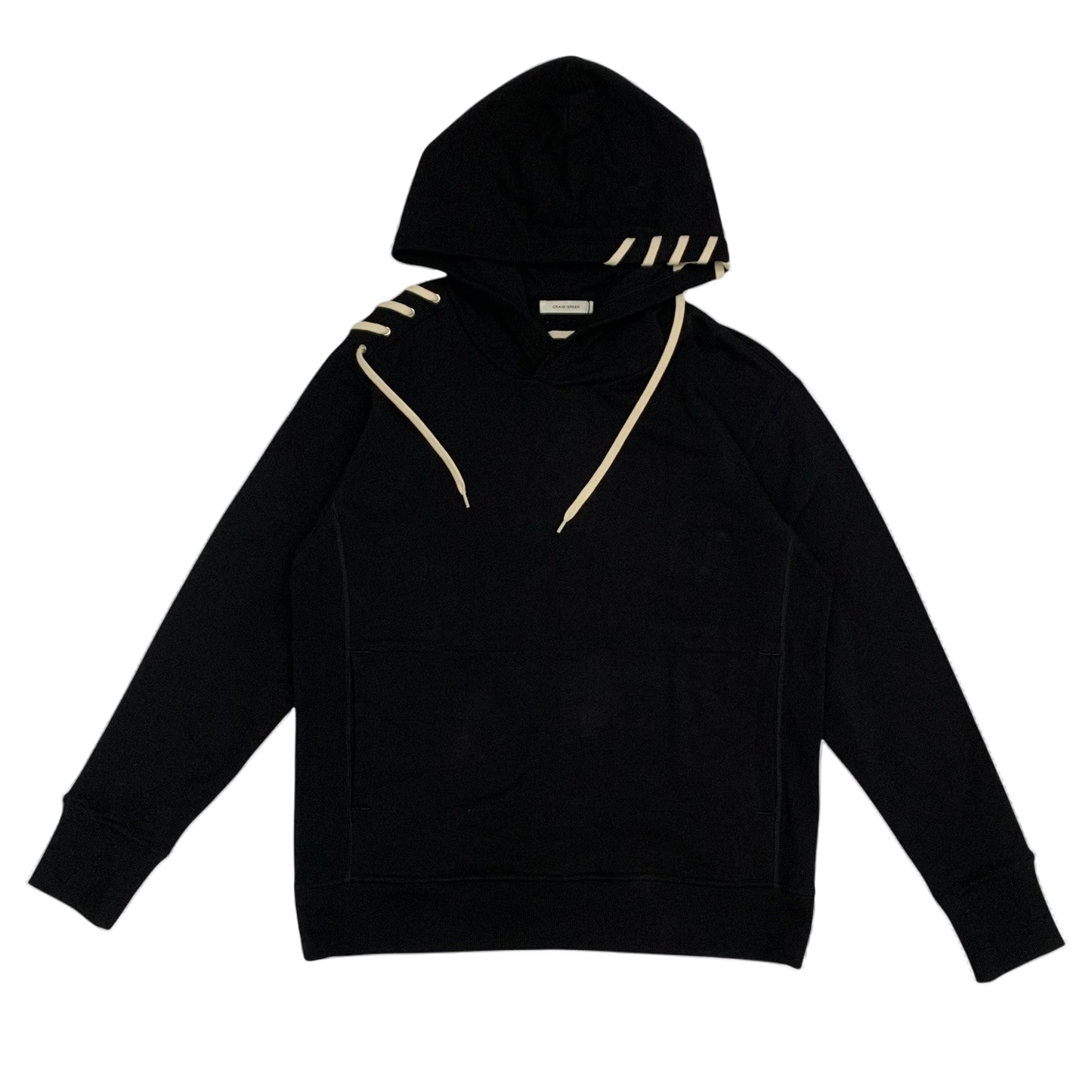 Craig Green Lace-up Detailing Hoodie Black (Fits L-XL)