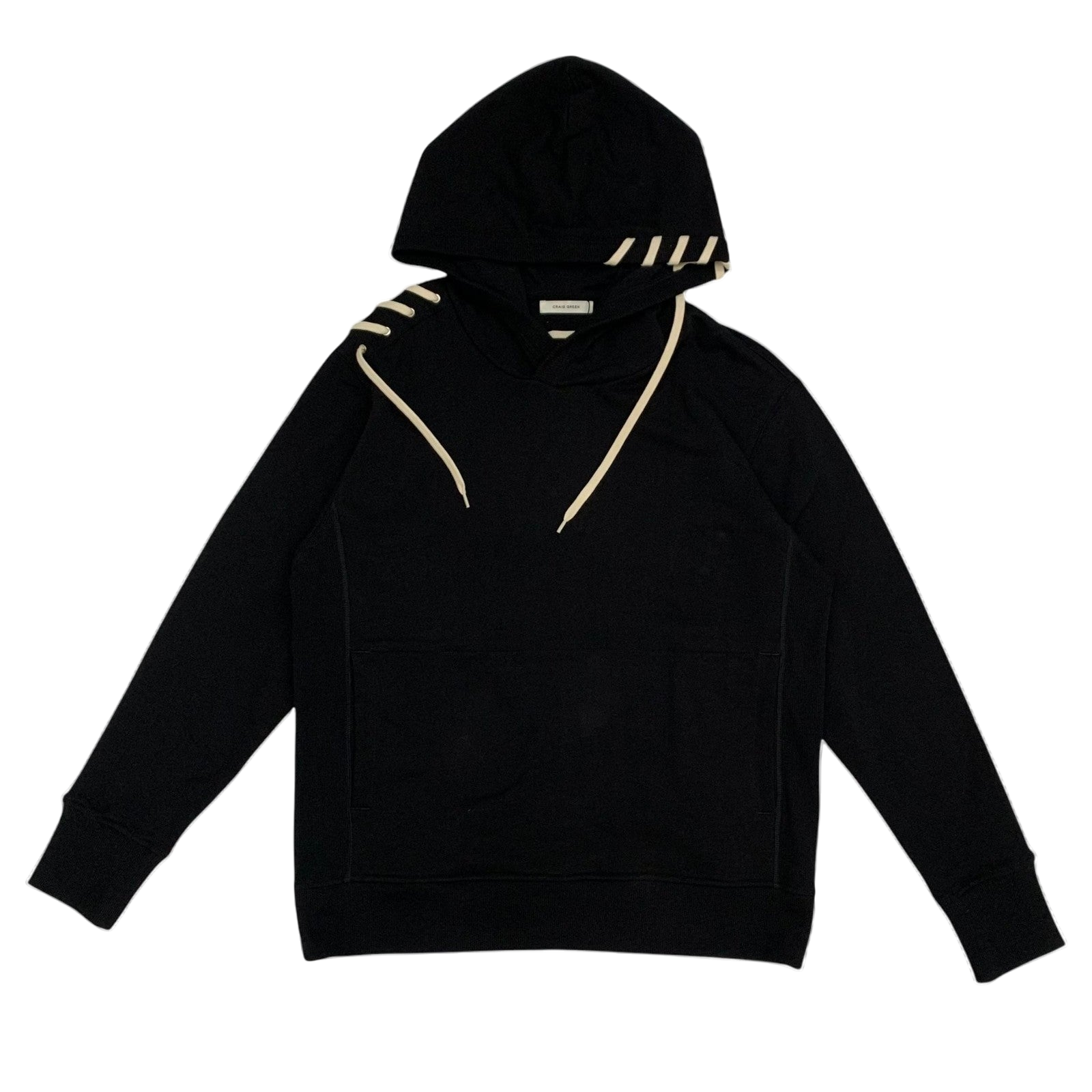 Craig Green Lace-up Detailing Hoodie Black (Fits L-XL)