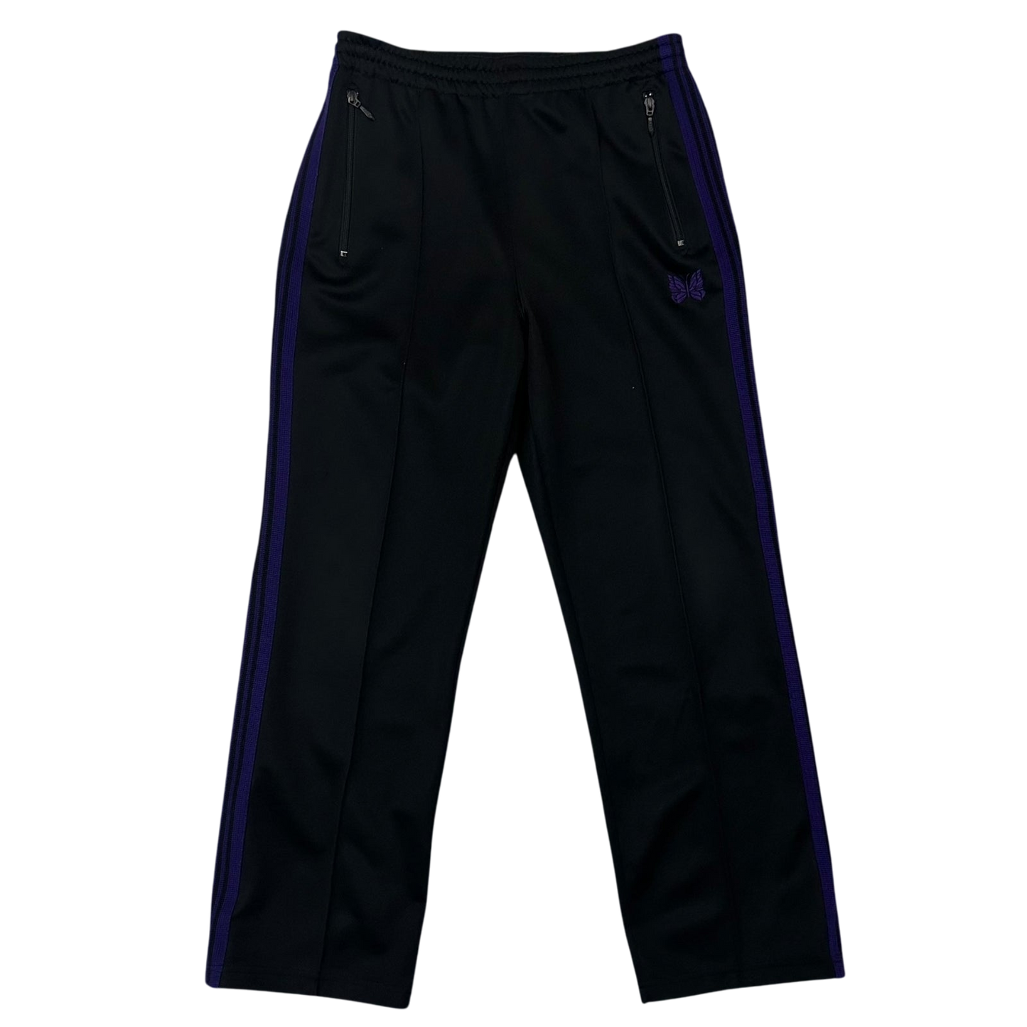 Needles Poly Smooth Track Pants Black/Purple (Size S)