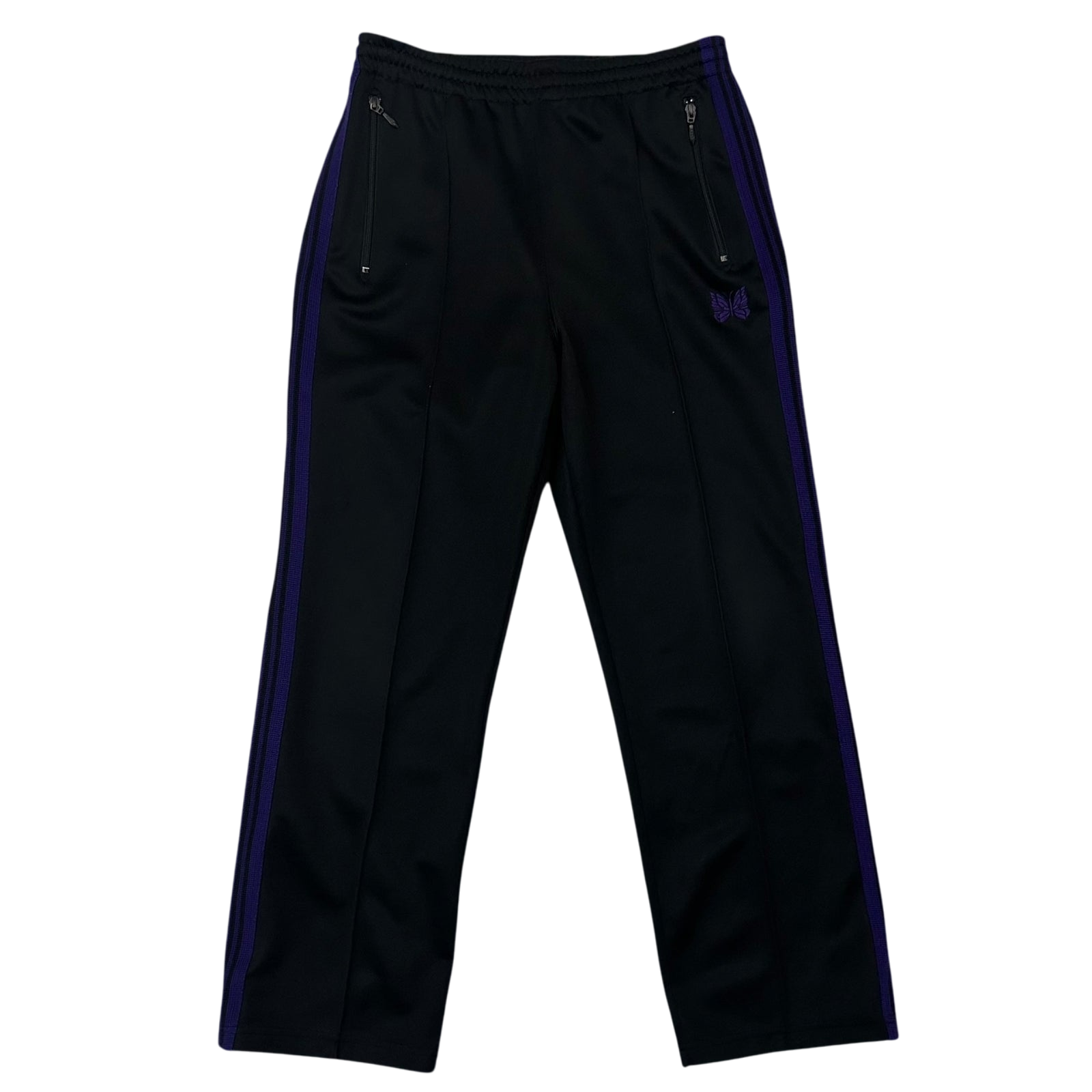 Needles Poly Smooth Track Pants Black/Purple (Size S)