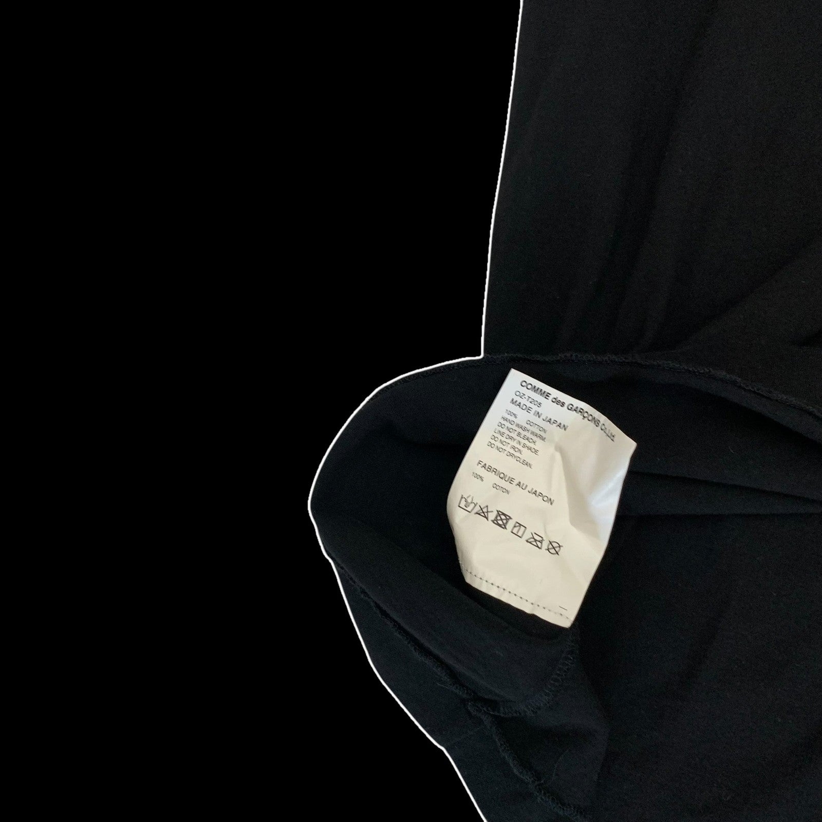 Comme des Garçons AW19 ‘Wear Your Freedom’ Cross-Taping T-Shirt Black (Size L)